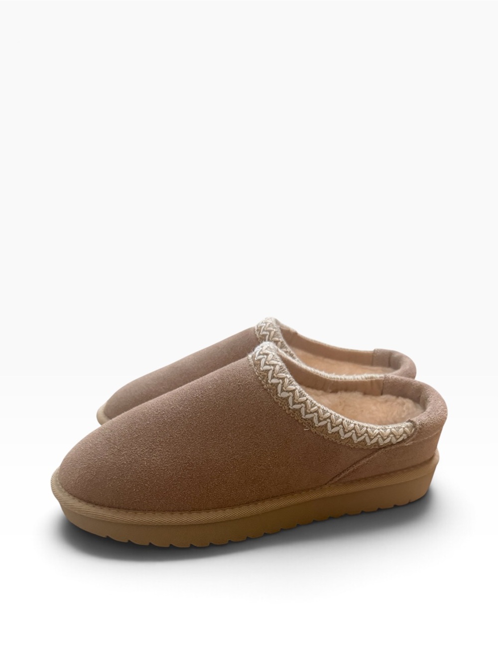 Cushionaire Suede Slip-On Slippers Taupe Tan Women’s Size 9 NWOT